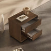 Duxbury Bedside Table Walnut symetric Bevel Edge Drawer Close Up