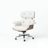 EMS Office Chair Ash White Swivel Wheel Adjustbale Height Ergonomic