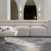 Elegant modular sofa with clover curves and contemporary form