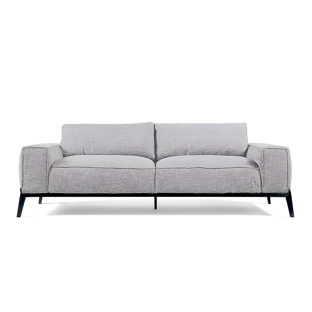 Elm 3 Seater Sofa Light Grey Linen