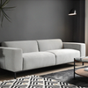 Elm 3 Seater Sofa Light Grey Velvet Lifestyle