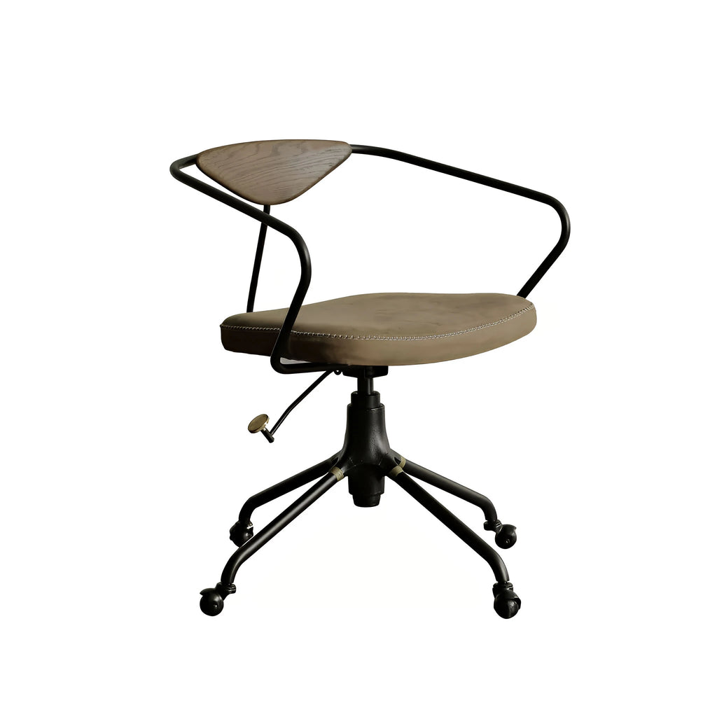 Harz Office Chair Anline Genuine Leather Grey Design Thumb