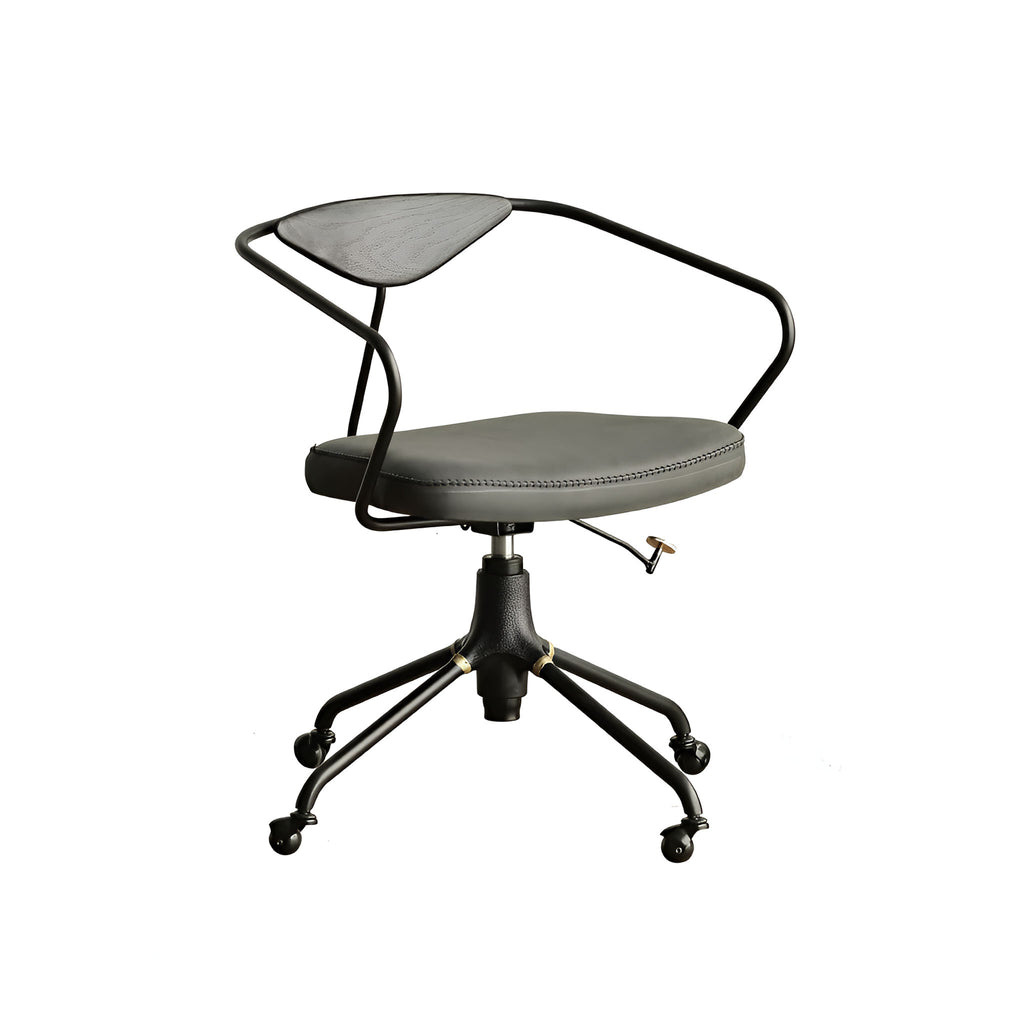 Harz Office Chair Anline Genuine Leather Grey Design