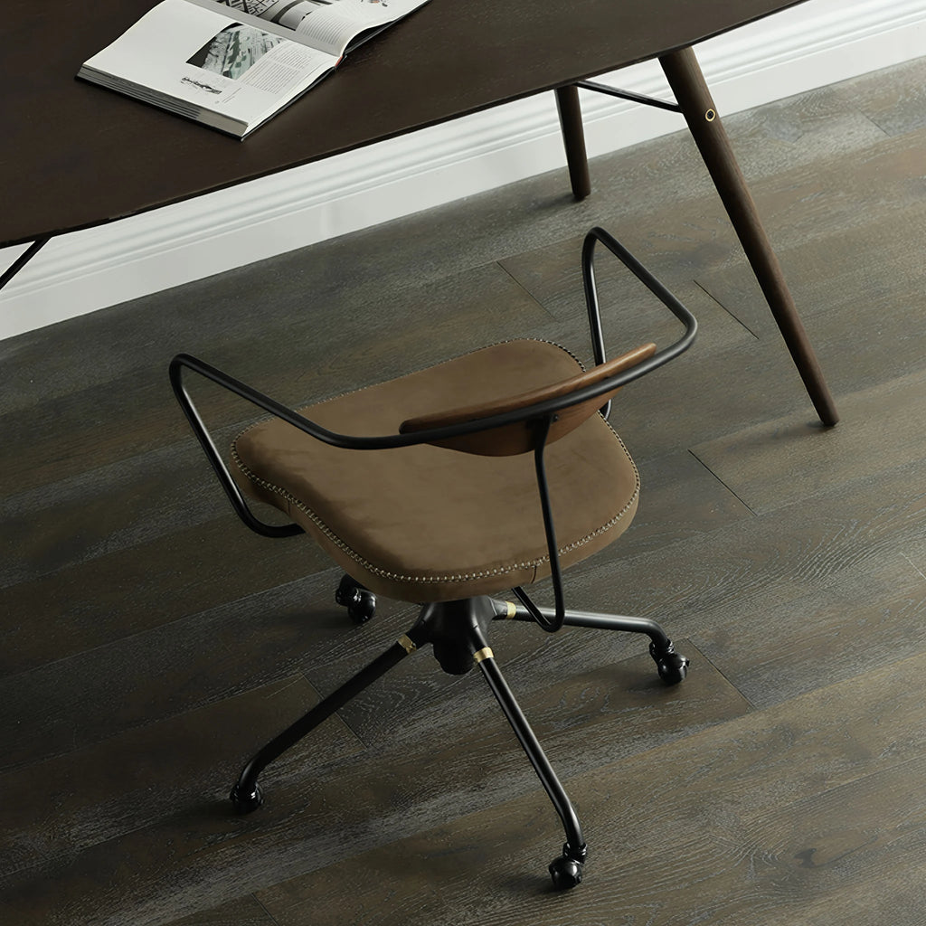 Harz Office Chair Anline Genuine Smoky Brown