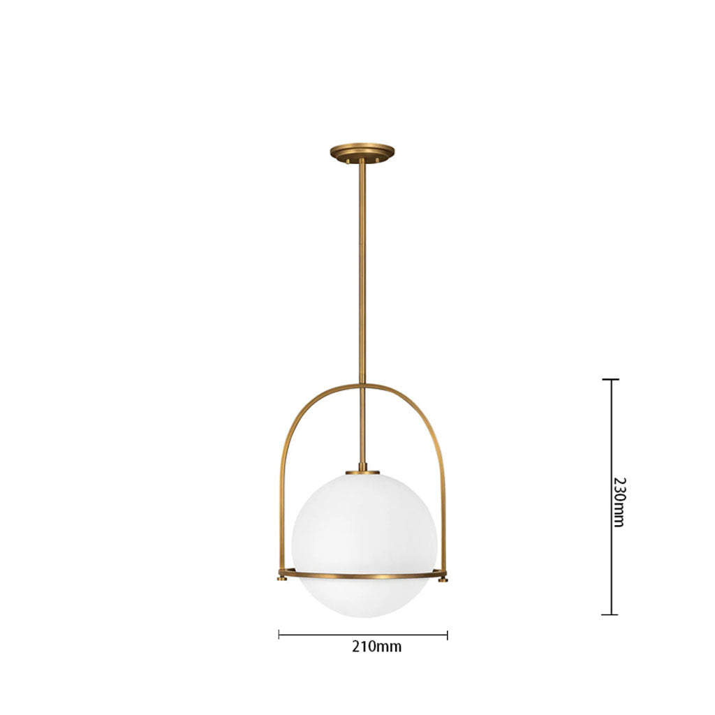    Hinkley Pendant Lamp Gold Dimension Chart