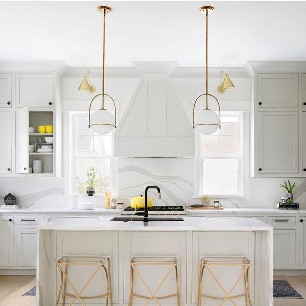 Hinkley Pendant Lamp Gold Kitchen Island