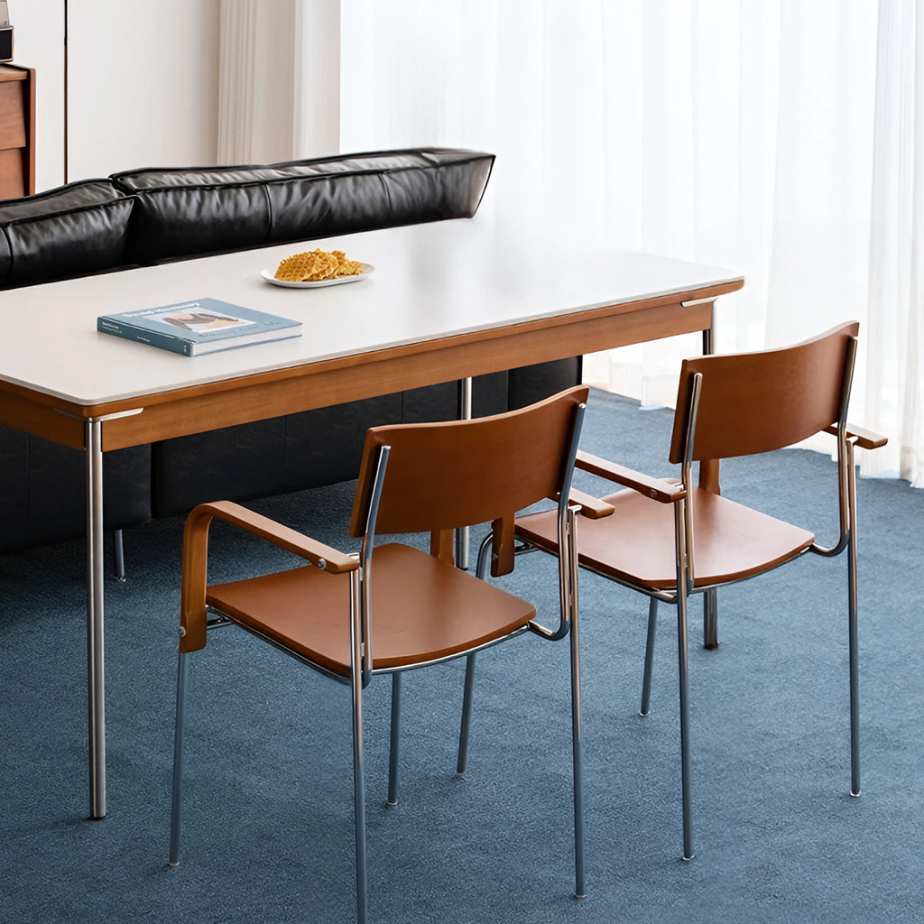 Juno Dining Chair Simple Lines Retro Colour Warm Wooden Seat