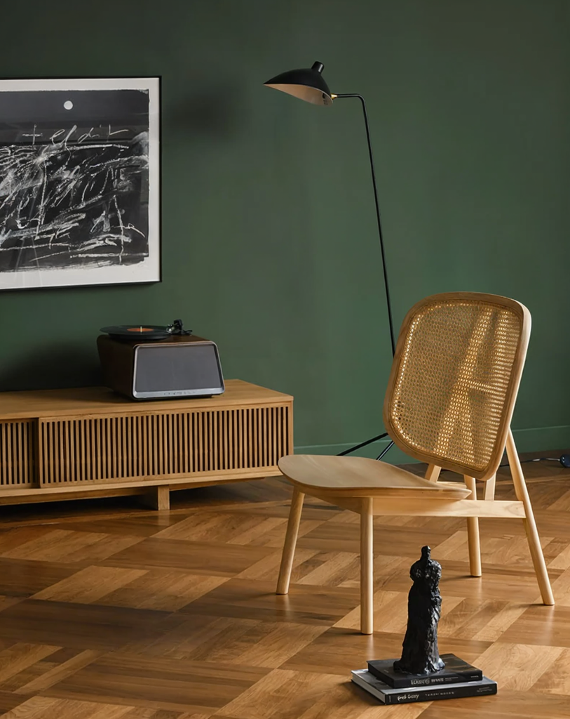Kane Rattan Armchair wooven Rattan Backrest Minimal Curved Living Minimal Sleek Design