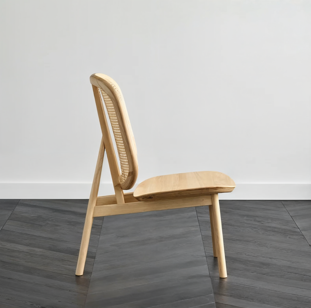 Kane Rattan Armchair wooven Rattan Backrest Minimal Curved Sleek