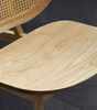 Kane Rattan Armchair wooven Rattan Backrest Minimal Curved Square Curved Seat