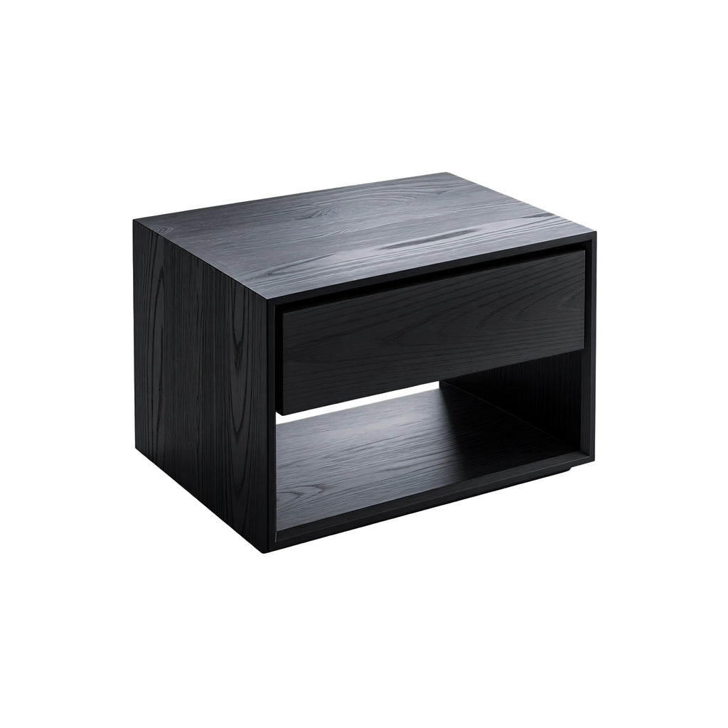 Kasen Bedside Table Black New Zealand Pinewood Bedroom Lifestyle Japandi