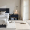 Kasen Bedside Table Black New Zealand Pinewood Bedroom Lifestyle