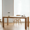 Keer Dining Table Ash wood minimal Design Premium oak veneer finish with natural wood grain