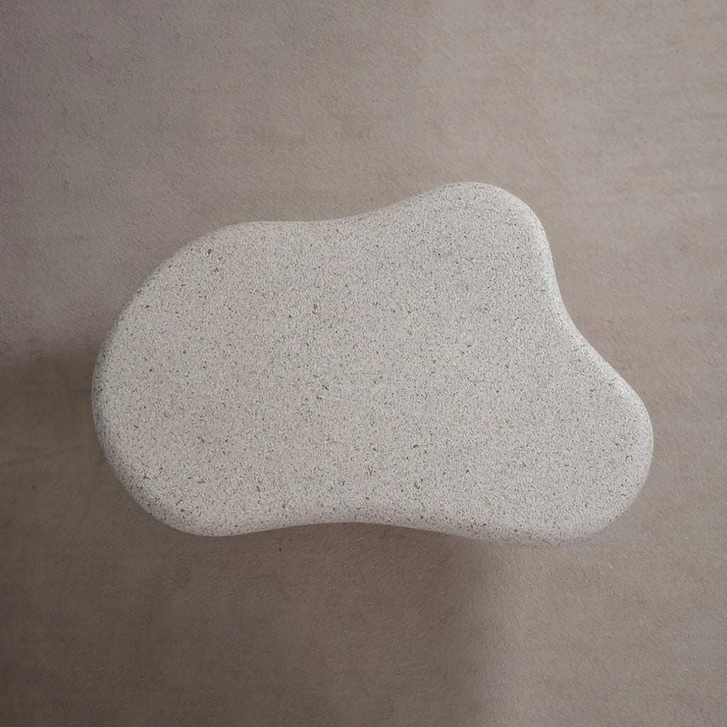 Kiono Coffee Table Fiberglass Stone Texture Cloud Shape Top