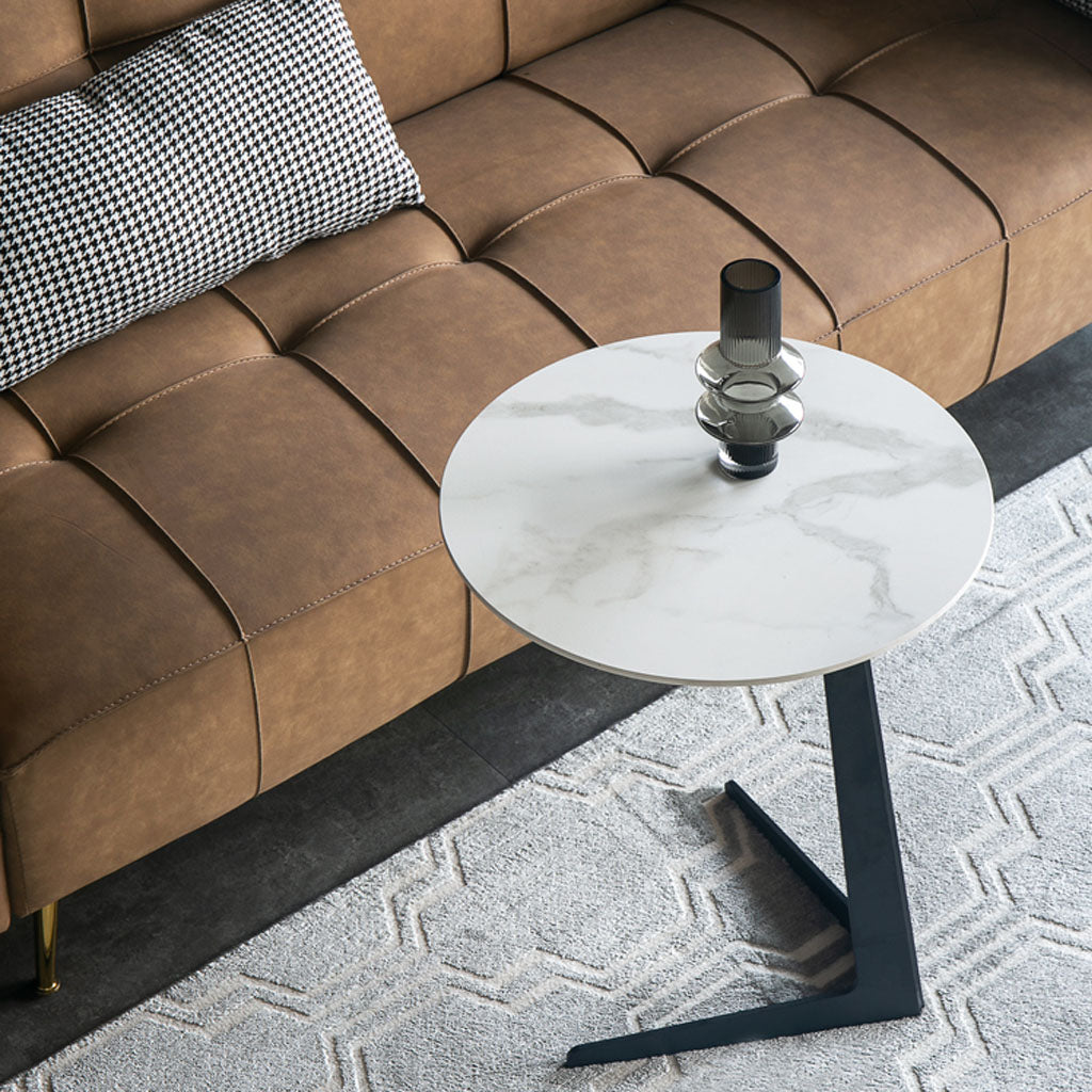 KLO Marble Sintered Stone Side Table