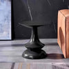 Unique and elegant black round top side table in made from fiberglass elegant living room