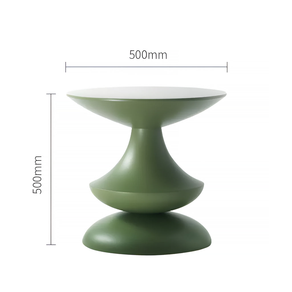 Fiberglass side table end table 500mm diameter 500mm height