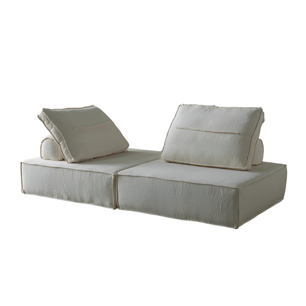 Liam Modular Linen Sofa Modern Style Living Room Contemporary Interior