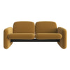 Millie Armchair 2-Seater Sofa in modern velvet mustard upholstery