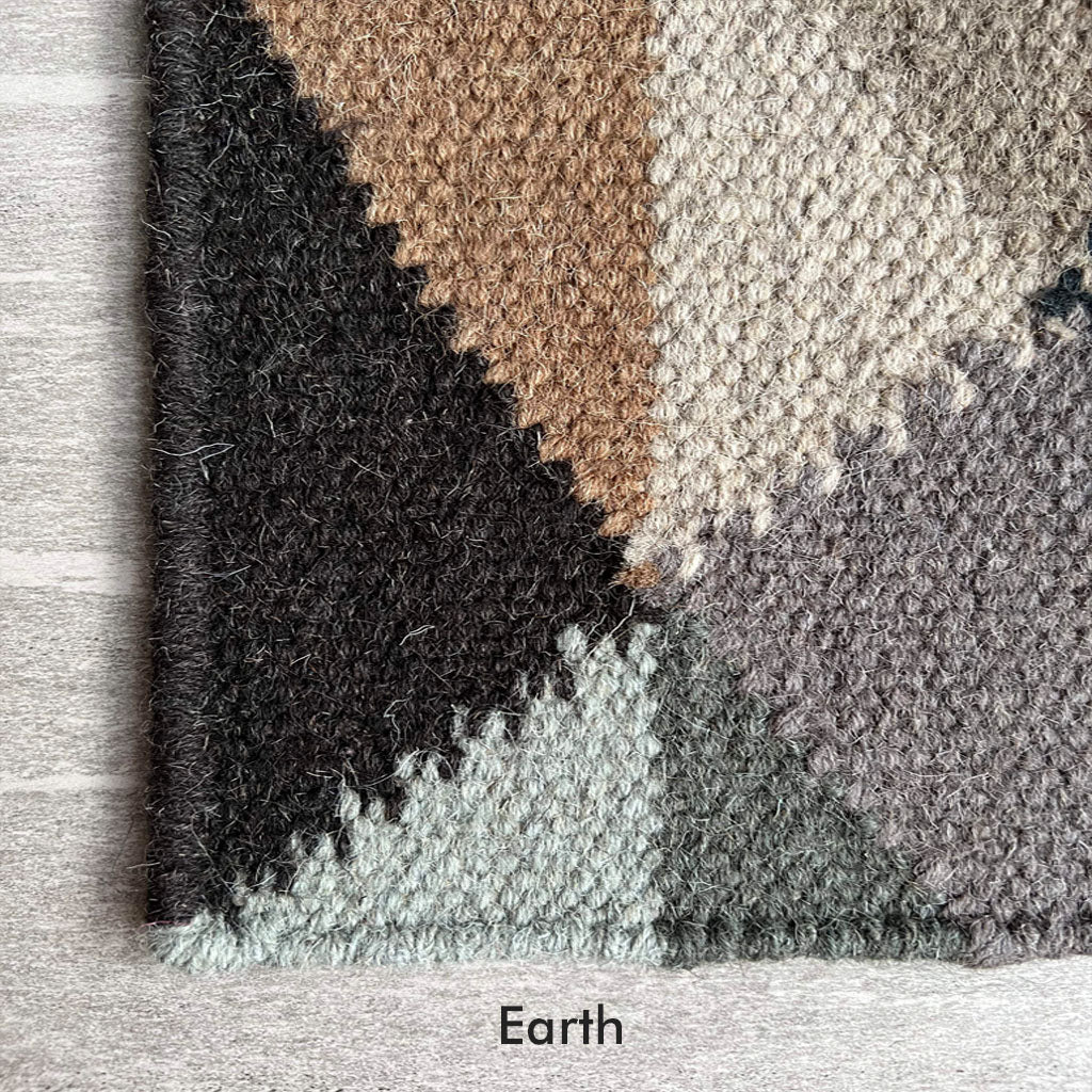Metri Rug Earth Close UpHandwoven Metri Wool Rug Earth Close Up