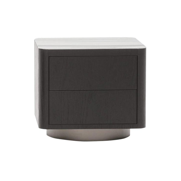 Milton Bedside Table Black Wood