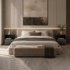 Monolith Bedside Table Matte Carbon Steel Bedroom Lifestyle