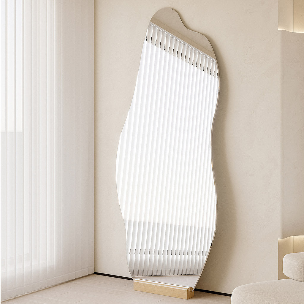 NOOR Frameless Standing Mirror Minimalist Organic Shape Cloud