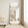 NOOR Frameless Standing Mirror Minimalist Organic Shape Rectangle