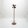 Solid north american walnut coat hanger stand detail shot