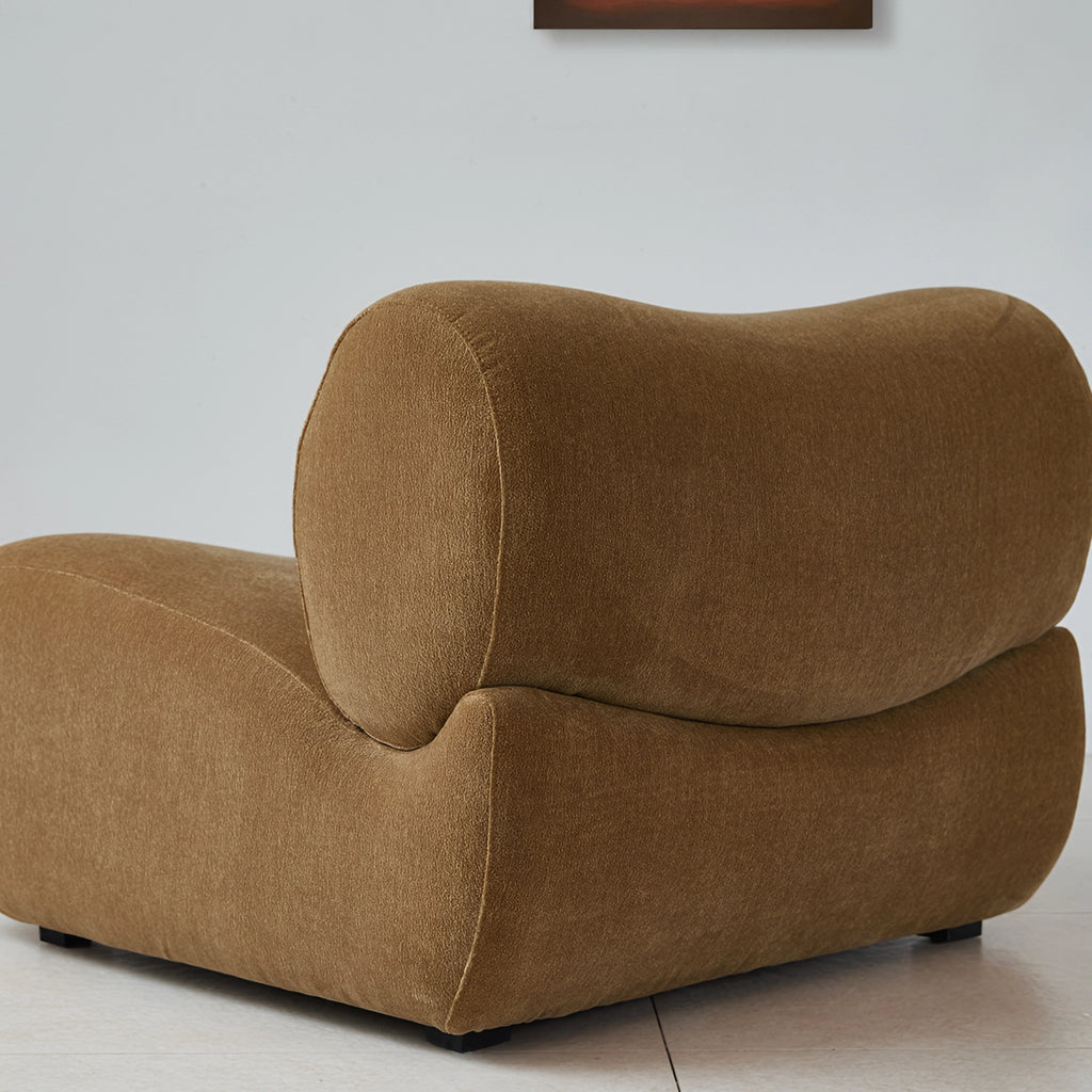 NUVORA Lounge Chair Modern Chenille Accent Chair Lo & Behold Rear
