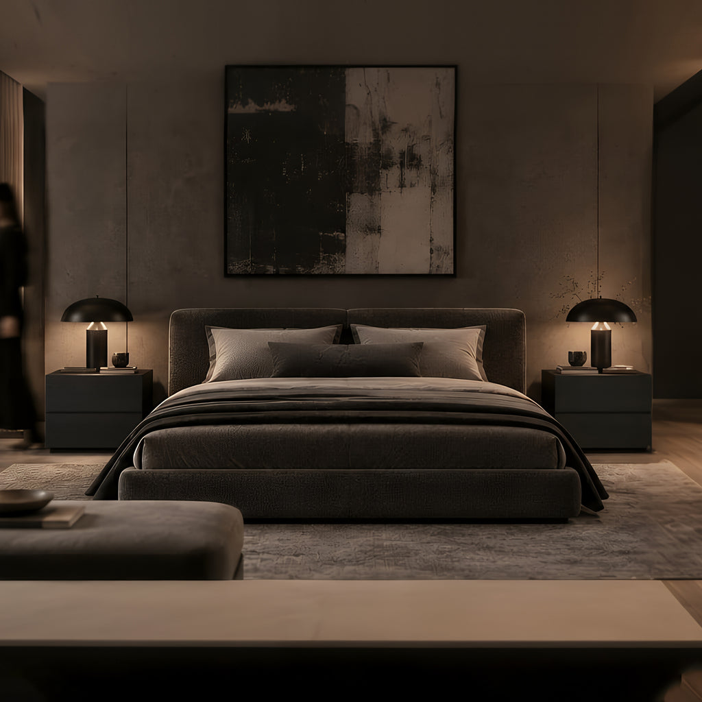 Oblo Bedside Table Black Bedroom Urban Lifestyle Minimal