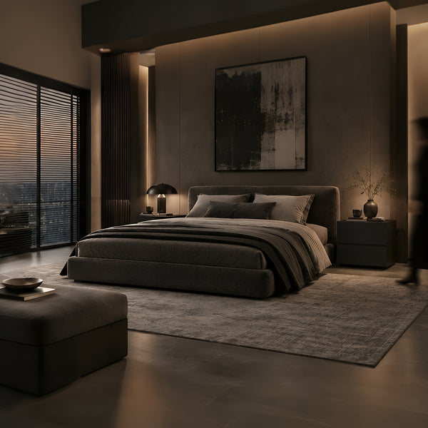 Oblo Bedside Table Black Bedroom Urban Lifestyle