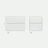 Oblo Bedside Table Double Drawer Dimension Chart