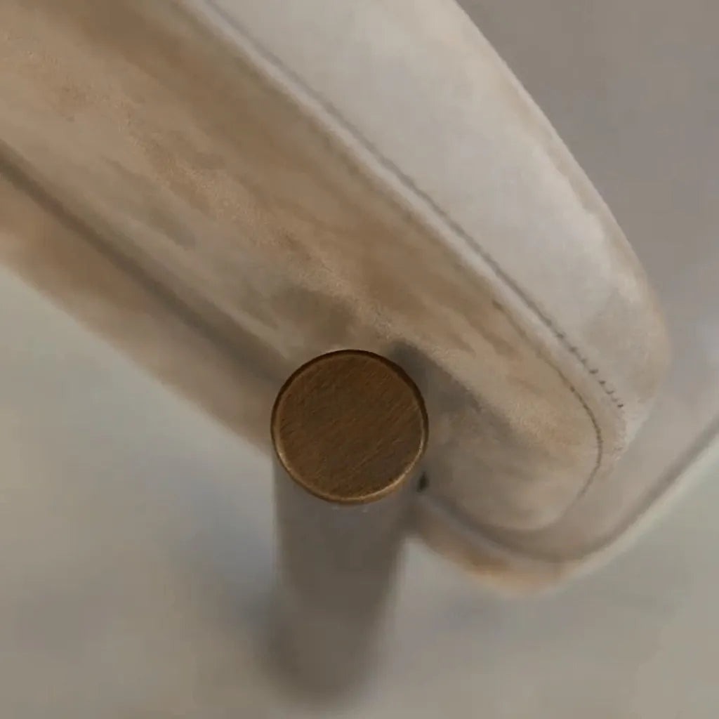 Opal Dining Armchair Antique Brushed Brass Close Up