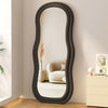 Ophelia Standing Mirror Upholstered Velvet Frame Black