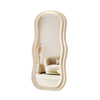 Ophelia Standing Mirror Upholstered Velvet Frame Cream White