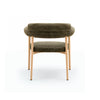 Ovello Dining Armchair Green Curved upholstere armrests Rear View