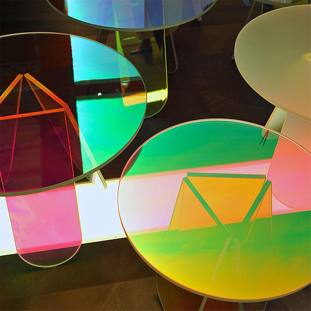 PLEXI Coffee Side Table Plexiglass Transparent Reflective Top Surface