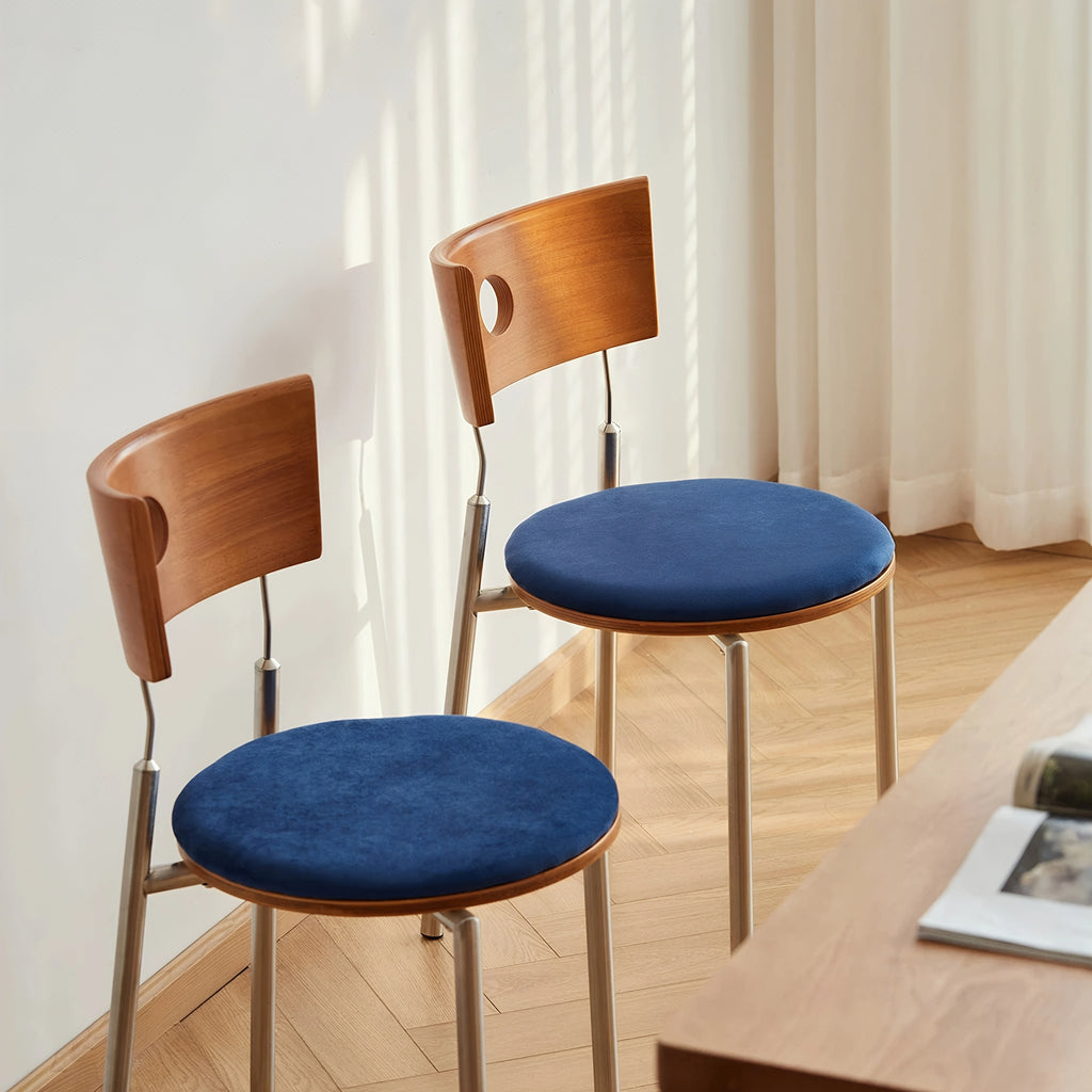 PORTO Dining Chair Mid Century Curved Back Provides comfortable support Multi Elements Fusion