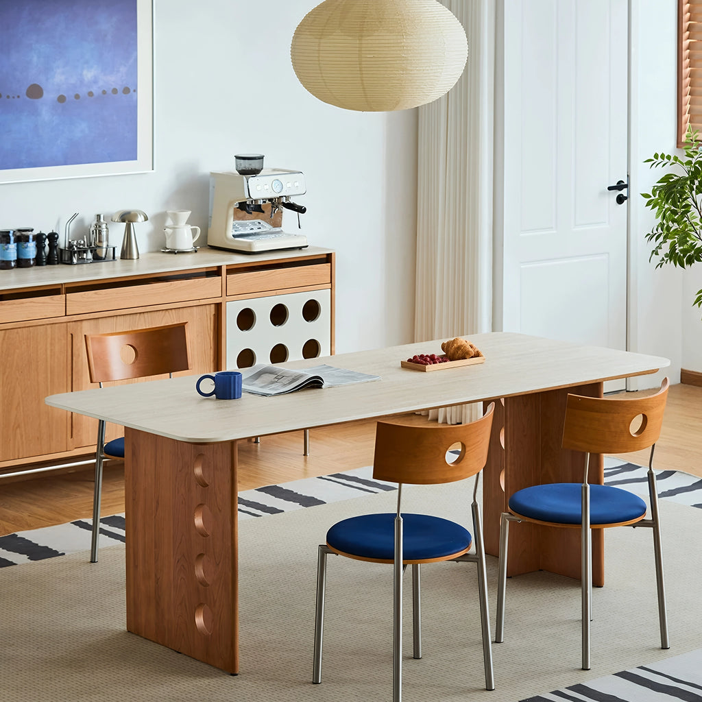 PORTO DiningChair Mid-century Curved Back Provides comfortable support Spatial Styling Coordination Dining Area