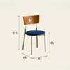 PORTO Dining Chair polished metal and a playful pop of upholstery in a distinctly characterful silhouette Dimension