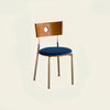 Mid-century style - PORTO Dining Chair, polished metal, and a playful pop of upholstery in a distinctly characterful silhouette.
