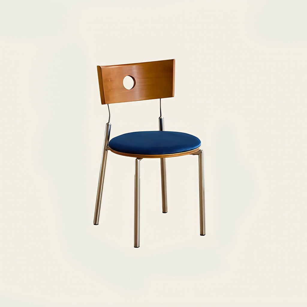 Mid-century style - PORTO Dining Chair, polished metal, and a playful pop of upholstery in a distinctly characterful silhouette.