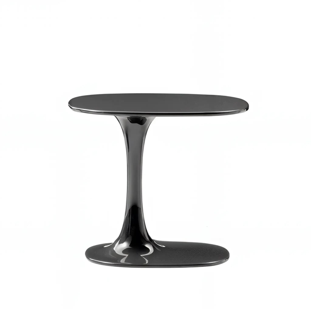 Pedro Side Table High Gloss Finish Modern Space Saving Gloss Grey