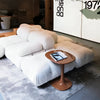 Pedro Side Table High Gloss Finish Modern Space Saving Matte White Living Lifestyle