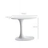 Pedro Side Table High Gloss Finish Modern Space Saving Matte White