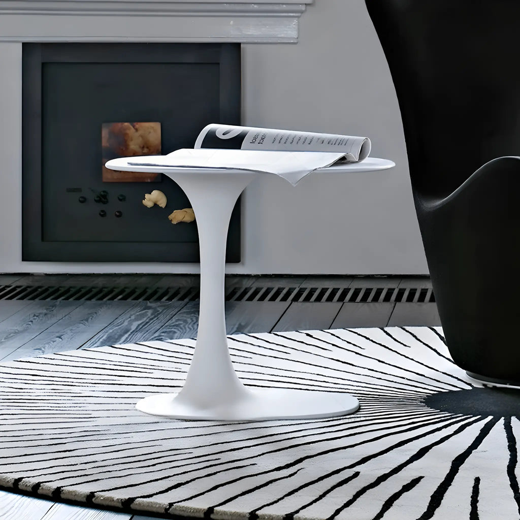 Pedro-Side Table High Gloss Finish Modern Space Saving