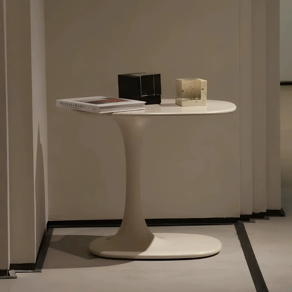 Pedro Side Table Organic Flowing Pedestal Design Coffee Stand Futuristic Fiberglass
