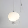 Small organic and minimalist pebble shape pendant lamp in 200mm diameter