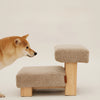 Pet Ladder Plywood Cocoa high density looped fleece fabric square silhouette